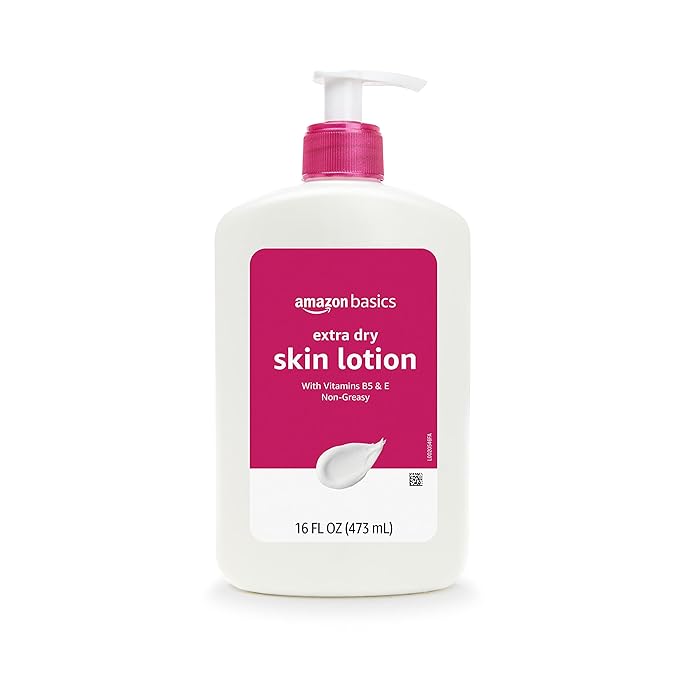 Basics Body Lotion For Dry Skin with Vitamins B5 & E, Clean ScentAmazon Basics Body Lotion For Dry Skin with Vitamins B5 & E, Clean Scent